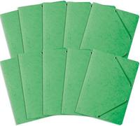 Ibenzoa® - Carpeta de tamaño A4, juego de 10 unidades, con esquinas de goma planas, 3 solapas interiores, cartón resistente, ideal para documentos, oficina, escuela y hogar