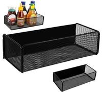 Ibenzoa®: Estante magnético para cocina y baño. Cuenta con imanes potentes, un borde elevado, un cesto colgante, está fabricado en acero al carbono y es resistente a la oxidación y al agua