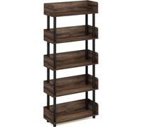 Ibenzoa®: Estantería independiente de 5 niveles, fabricada en madera resistente, ideal para exhibir artículos decorativos, libros, cerámica y objetos de colección