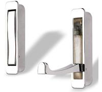 Ibenzoa®: Ganchos abatibles para colgar ropa, para montaje en pared. Fabricados en metal macizo, con acabado cromado pulido. Dimensiones de instalación: 80 x 14 x 20 mm. Plegables con sistema de bloqu