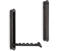Ibenzoa®: Ganchos plegables para colgar ropa, diseño que ahorra espacio, metal macizo con acabado en cromo oscuro, altura 140 mm, profundidad de 124,5 mm cuando están extendidos, con sistema de bloque
