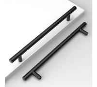 Ibenzoa®: Juego de 10 tiradores s para muebles, fabricados en acero inoxidable, con una distancia entre agujeros de 224 mm, ideales para armarios y cajones, incluye tornillos de 25/45 mm