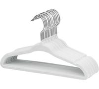 Ibenzoa®: Juego de 15 perchas portátiles para ropa infantil, color blanco, 27,8 cm, antideslizantes, gancho giratorio de 360°, ultradelgadas (0,5 cm)