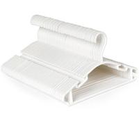 Ibenzoa® - Juego de 48 perchas para ropa infantil, color blanco, fabricadas en polipropileno, de 27,5 x 15,5 cm, con barra para pantalones y superficie antideslizante, ideales para ropa de bebé y niño
