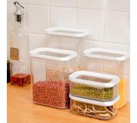 Ibenzoa®: Juego de 5 recipientes herméticos de 1,5 litros – Fabricados en plástico libre de BPA, con anillo de silicona en la tapa, transparentes y apilables, de 16 x 15 x 9 cm