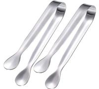 Ibenzoa® Juego de pinzas para azúcar (2 unidades) – Acero inoxidable, color plateado, 11 cm. Pinzas para servir cubos de azúcar y cubitos de hielo