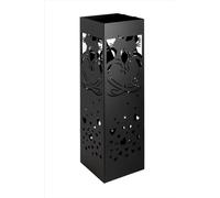 Ibenzoa®: Moderno soporte para paraguas de metal con diseño de gato, 15,5 x 15,5 x 49 cm. Ideal para paraguas grandes, paraguas plegables y bastones de nordic walking. Incluye 2 ganchos y 2 bandejas r