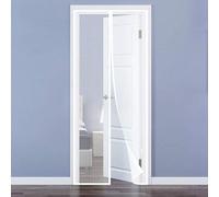 Ibenzoa® Mosquitera magnética para puertas, 90 x 210 cm – de cierre automático con tiras magnéticas, malla resistente, montaje sencillo sin necesidad de taladrar, incluye cinta de velcro y clavos