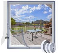 Ibenzoa®: Mosquitera para ventanas, con cinta de velcro autoadhesiva, 150 x 180 cm, cortable, sin necesidad de taladrar, resistente al desgarro y a la intemperie – ideal para autocaravanas, barcos y d