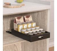 Ibenzoa® Organizador de cajones extensible para armario de cocina, acero al carbono , montaje sin taladro, alta capacidad de carga, guías con amortiguación