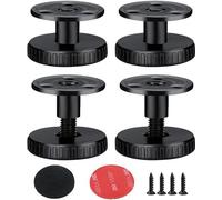 Ibenzoa®: Patas ajustables para muebles, fabricadas en acero al carbono de alta resistencia. Altura ajustable de 27 a 40 mm, base de ABS con acolchado de 3 mm, placa de montaje de 3 orificios. Juego d