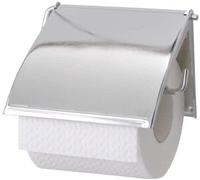 Ibenzoa®: Portarrollos de papel higiénico cromado, elegante y funcional, de diseño cerrado para montaje en pared, fabricado en acero de alta calidad, con dimensiones de 13,5 x 12 x 2,5 cm