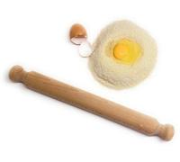 Ibenzoa® Premium: Rodillo de madera de alta calidad, con diseño francés ergonómico, ideal para pizza y productos de repostería, y duradero, para un amasado uniforme