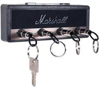 Ibenzoa® - Soporte de pared para llaves estilo retro, diseño de guitarra vintage con 4 elementos de guitarra, fabricado en plástico (similar a la melamina) sobre una base de metal resistente, dimensio
