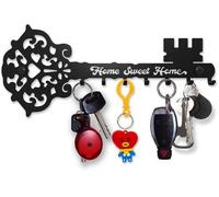 Ibenzoa®: Tablero de llaves moderno de metal con 7 ganchos – Organizador de pared de 29 x 12,2 x 2 cm para guardar llaves y pequeños accesorios