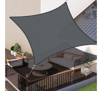 Ibenzoa®: Vela solar rectangular impermeable, de 5 x 5 metros, fabricada con poliéster resistente al desgarro y recubrimiento de PU, que ofrece una protección UV del 95%, con ojales de acero inoxidabl