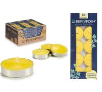 Ibergarden Set 10 Velas Tea Light Citronela Amarillo