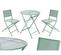 Ibergarden Set de Mesa y 2 Sillas Verde