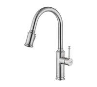 Ibergrif Grifo Cocina Extraible 15.75in/40cm, Caño Giratorio 360°, Torneira Cozinha 2 Modos de Chorro, Mezclador Agua Fría y Caliente, Cold Start, para Fregadero Monotrou, Fácil Instalación