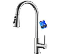 Ibergrif Grifo Cocina Extraíble, Grifo Cocina Fregadero 360° Giratorio, 3 Modos de Agua, Acero Inoxidable 304, Ahorro Energético 30%, Instalación Sin Herramientas en 5 Minutos, M22137