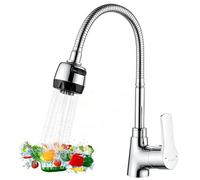 Ibergrif Grifo Cocina Flexible, torneira cozinha with Hand Shower Mixer | 2 Water Spray Patterns, easy to install, chrome, Mando monomando, regulación de agua fría y caliente, M14357