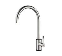 Ibergrif Grifo Cocina Fregadero Latón 360° Giratoria, Torneira Cozinha Agua Fría y Caliente, Válvula Cerámica Ahorro Agua, Montaje de Un Solo Orificio, Fácil Instalación