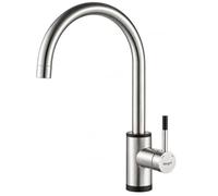 Ibergrif Grifo cocina fregadero, torneira cozinha agua fría y caliente | Latón, 360° Giratoria, Válvula Cerámica Ahorro Agua, Montaje de Un Solo Orificio, Fácil Instalación, M22125
