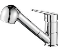 Ibergrif: Grifo de cocina extensible, cromado, con rotación de 360°