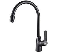 Ibergrif Grifo de cocina negro, grifos de cocina para fregadero profesional | con caño alto, grifo de alta presión, grifo de cocina para 2 modos giratorio a 360° monomando, M14026B