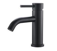 Ibergrif M11003B Grifo de Lavabo Acero Inoxidable Negro, 69 mm