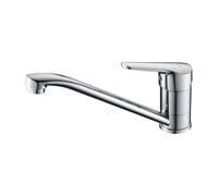Ibergrif Grifo de Baño y Cocina, Grifo Mezclador para Lavabo con Ahorro de Agua, Agua Fría y Caliente, Latón Cromado Plata, 2 Adaptadores G1/2"-M14450