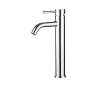 Ibergrif Grifo Lavabo Alto Monomando para Baño, Agua Fría y Caliente, Acero Inoxidable Cromado, Instalación Fácil, M11203