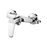 Ibergrif M12059-1 Grifo de Ducha con Soporte de Ducha, Mezclador Monomando de Ducha sin Alcachofa y Manguera, Fácil de Instalar, Latón, Cromado