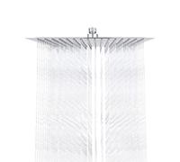 Ibergrif M20294 Rociador para Ducha Cuadrado, Alcachofa de Ducha de Acero Inoxidable, Plata, 30 cm