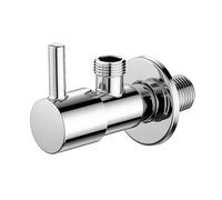 Ibergrif M22025-3/8 Llave de Escuadra, Válvula de Ángulo Acero Inoxidable, 1/2" X 3/8", Cromo