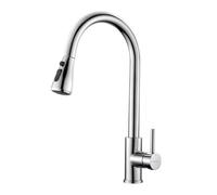 Ibergrif M22136 Grifo Cocina Fregadero Extraible con 3 Modos de Agua | Monomando de Acero Inoxidable, Giro 360°, Cabezal Extraíble para Cocina, Torneira Cozinha, Fácil Instalación