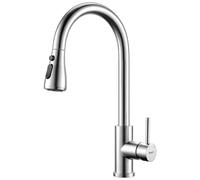 Ibergrif Grifo Cocina Extraíble, Grifo Cocina Fregadero 360° Giratorio, 3 Modos de Agua, Acero Inoxidable 304, Ahorro Energético 30%, Instalación Sin Herramientas en 5 Minutos, M22137