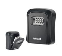 Ibergrif MA201 Caja de Seguridad para Llaves, Caja de Cerradura, Armarios de Llaves, Pared, Negro