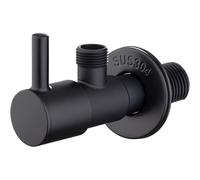 Ibergrif M22025B-3/8 Llave de Escuadra, Válvula de Ángulo Acero Inoxidable, 1/2" x 3/8"