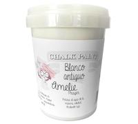 IberNorma Amelie Prager 1 Litro Pintura a la Tiza para muebles, Chalk paint para decoración y manualidades en madera 1L (61 Blanco Antiguo)