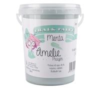 IberNorma Amelie Prager 1 Litro Pintura a la Tiza para muebles, Chalk paint para decoración y manualidades en madera 1L (14 Menta)