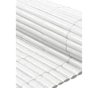 IBEROGARDEN | Cañizo PVC Blanco Doble Cara | 1600 gr/m² | Láminas de PVC Reforzado | Extra Calidad y Durabilidad para Vallas, Jardines y Terrazas | FIJACIONES INCLUIDAS