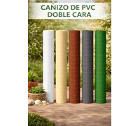 IBEROGARDEN | Cañizo PVC Doble Cara 1600 g/m² | Diferentes Medidas | Alta Resistencia UV | Con Fijaciones incluidas | Varios modelos (MARRON, 1 X 3 METROS)