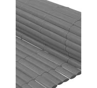 IBEROGARDEN | Cañizo PVC Gris Doble Cara | 1600 gr/m² | Láminas de PVC Reforzado | Extra Calidad y Durabilidad para Vallas, Jardines y Terrazas | FIJACIONES INCLUIDAS