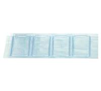 IBERPLAS Funda Adhesiva de PVC de 300µ Tira de 4 Tarjeteros para Lomo 40x80mm