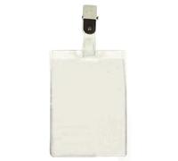 IBERPLAS Funda Distintivo Transparente Natural con Pinza 90x62mm