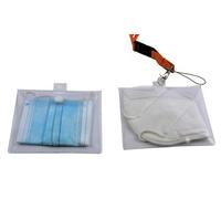 IBERPLAS Funda Porta Mascarilla con Velcro, Lanyard y Mosquetón Metálico