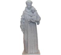 Ibex3D Creaciones - Estatuilla San Antonio de Padua Impresa en 3D plástico imitación mármol 22cm, decoración Religiosa