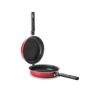 IBILI 300624 Sarten doble para tortillas de patatas Venus, Rojo, 24 cm, aluminio, voltea tortillas