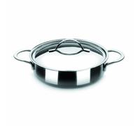 IBILI Tartera con tapa Noah – Acero inoxidable 18/10, apta para inducción, 32 cm, Multicolor